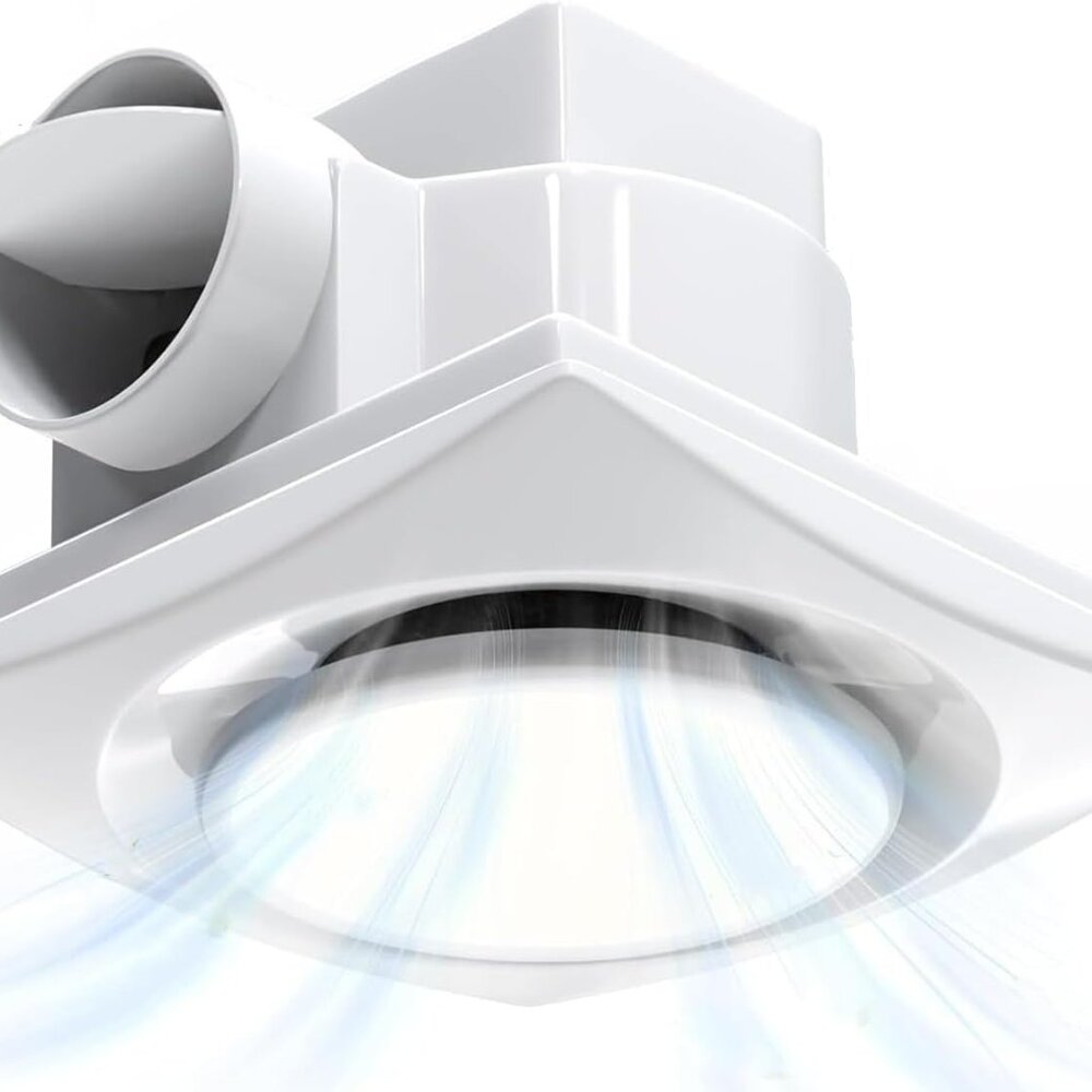 Nalle Ventilation Fans Bathroom Exhaust Fan with Light 9.6 inch Panel 6000K 12W